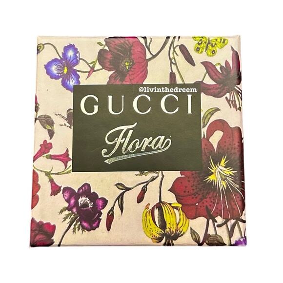GUCCI Mirror Flora Silver Flowers Embossed In Floral Box NIB $149 - Picture 5 of 6